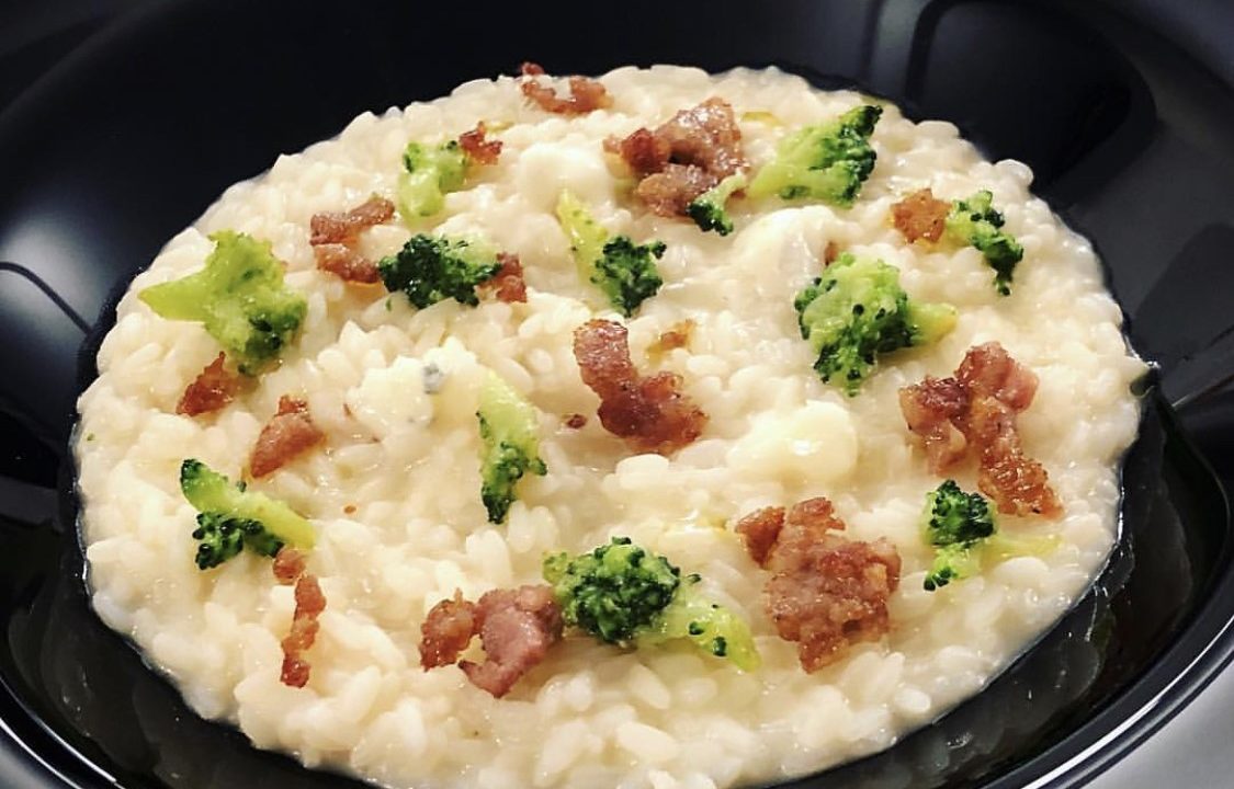 Risotto gorgonzola, salsiccia e broccoletti